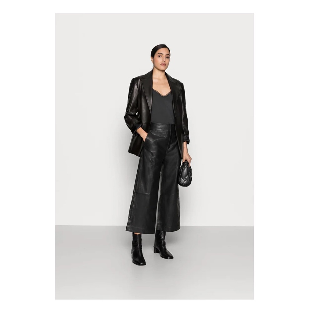 Faux leather pants